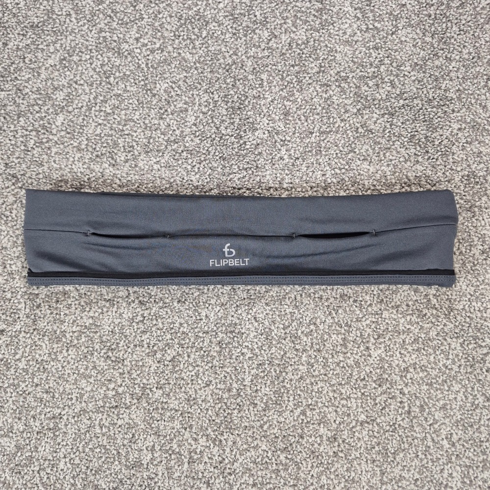 FlipBelt Classic Running Belt Gray Athletic Waist Pouch Made in USA